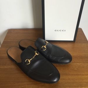 Gucci Princetown Leather Slip On Mule Loafer